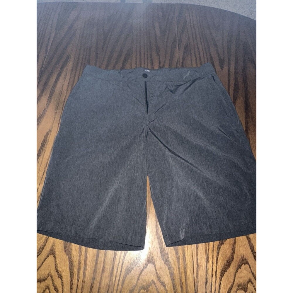 Old Navy Active StretchTech Gray Chino Shorts Flat Front Button Casual Men